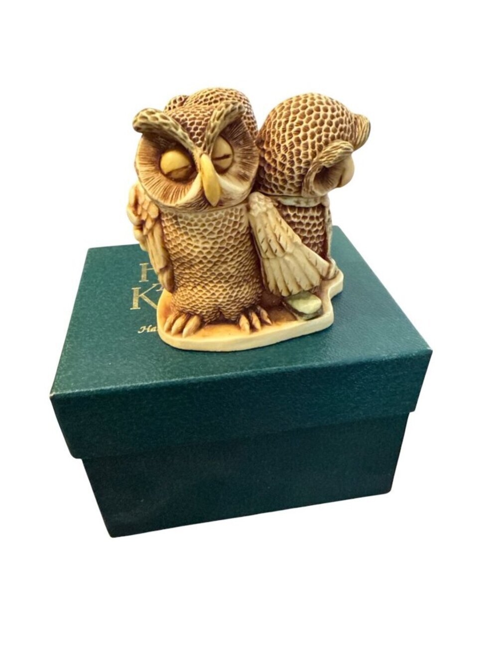 Retired Harmony Kingdom "Wise Guys" Owls Birds Box Figurine 1995  VTG